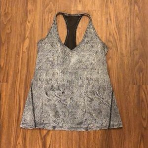 Patterned racer back tank